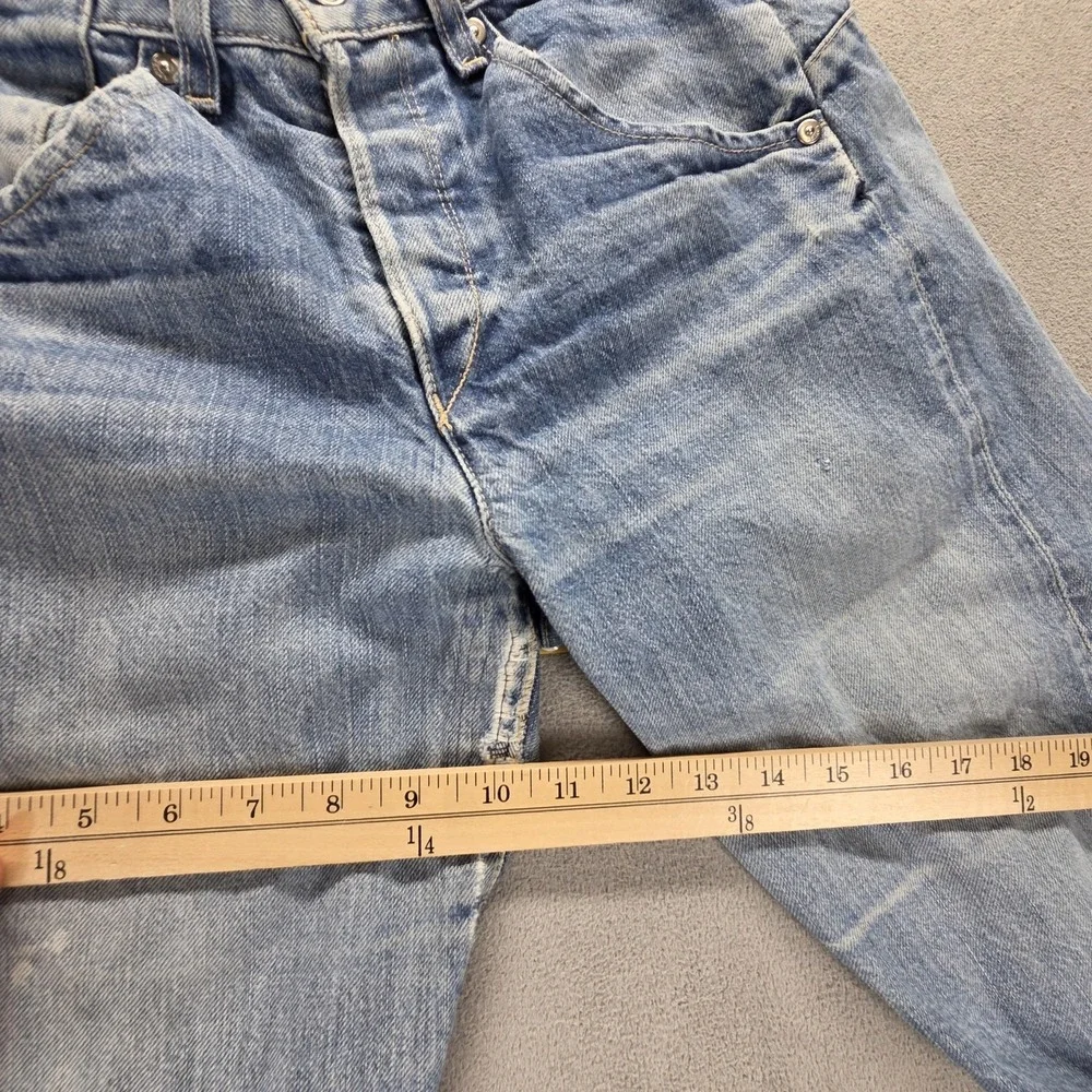VTG Levis Engineered Jeans Mens Blue Twisted Button Fly Altered Hem Fits 28x30